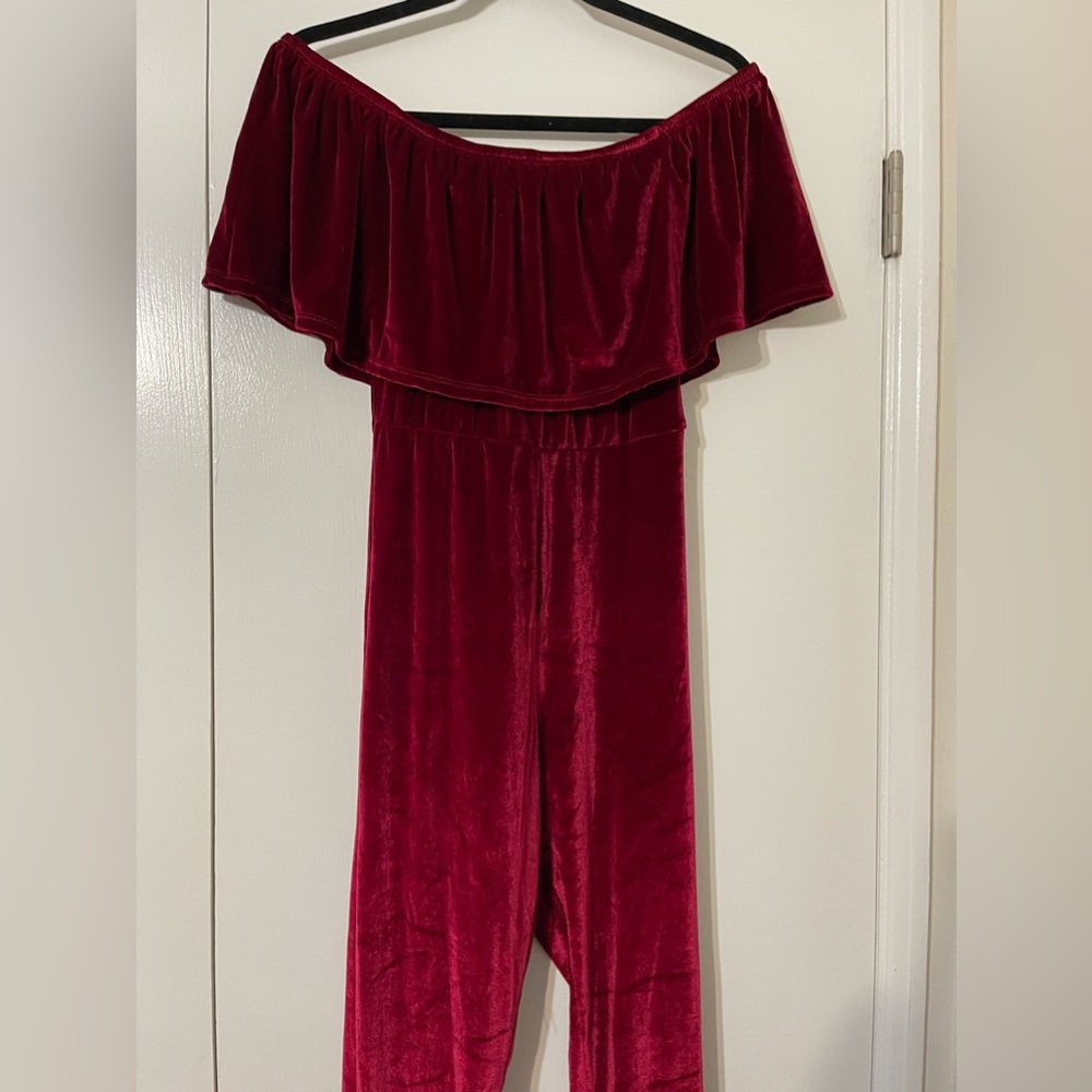NWT Grisel Burgundy Jumpsuit